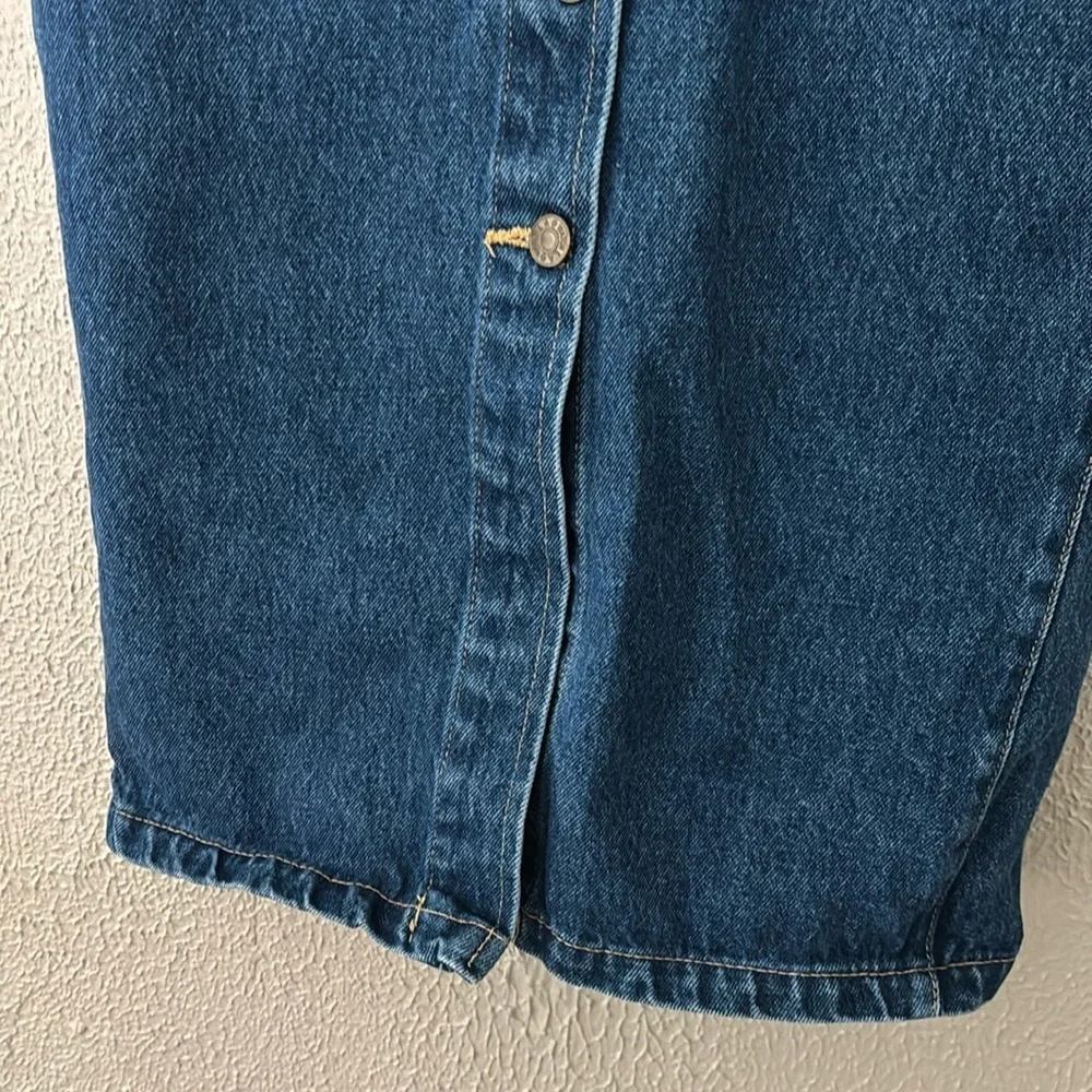 Women’s Watch LA Maxi Button‎ up Denim Skirt Small Vintage Y2K 90’s Cotton USA